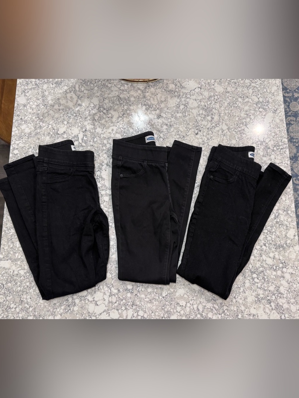 3 Pair Old Navy Black Skinny Jeans Jeggings Size 0 Rockstar Super Skinny